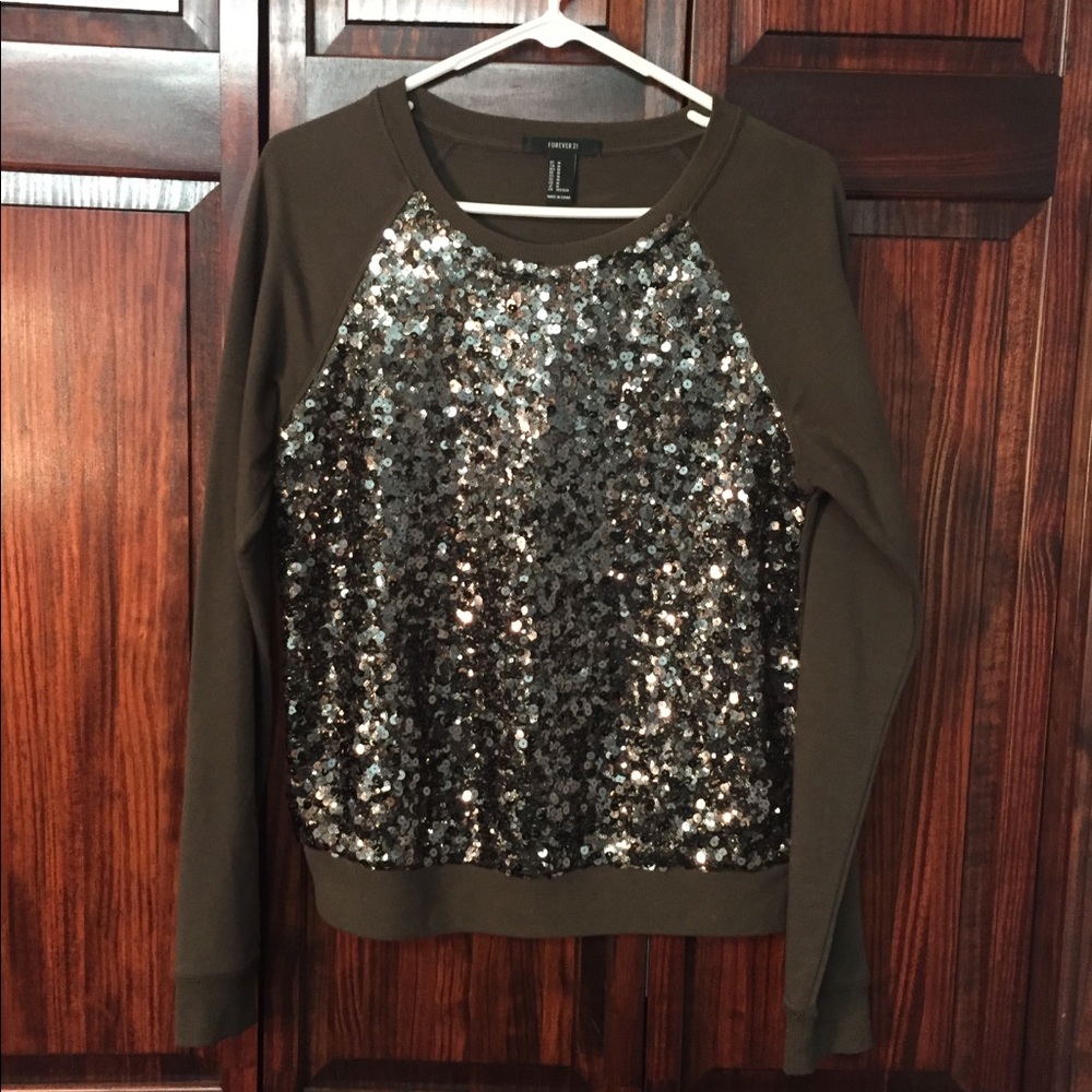 Forever 21 Sequin Crewneck